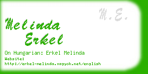 melinda erkel business card